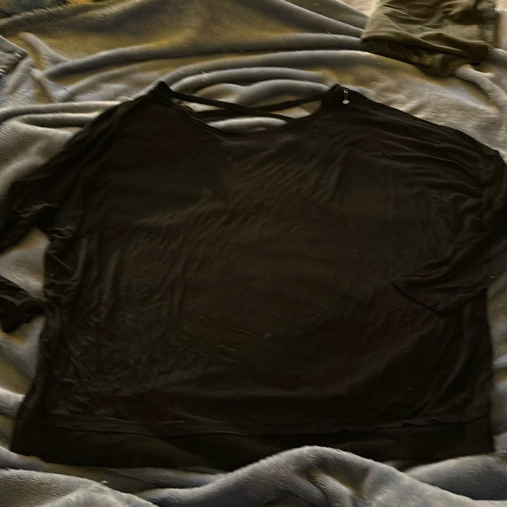 Black long sleeve athletic shirt never worn